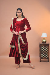 Aarzoo Velvet Anarkali Set