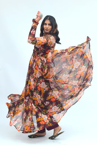 Meher Floral Wrap Anarkali