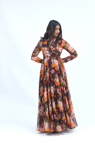 Meher Floral Wrap Anarkali