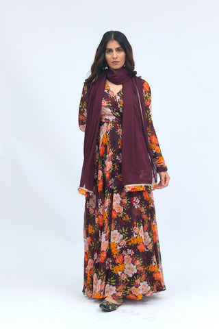 Meher Floral Wrap Anarkali