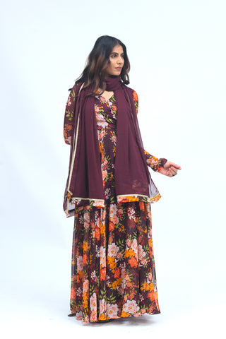 Meher Floral Wrap Anarkali