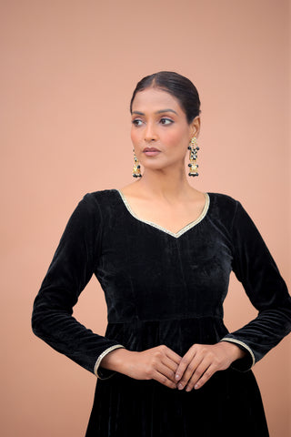 Noor Black Velvet Anarkali