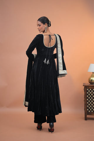 Noor Black Velvet Anarkali