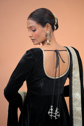 Noor Black Velvet Anarkali