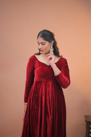 Aarzoo Velvet Anarkali Set