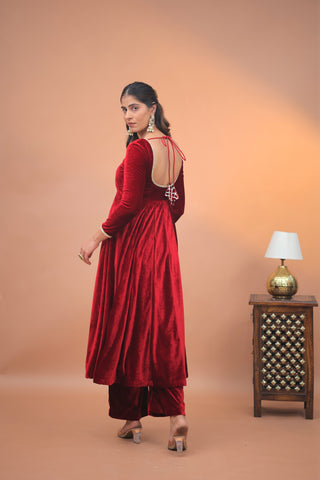 Aarzoo Velvet Anarkali Set